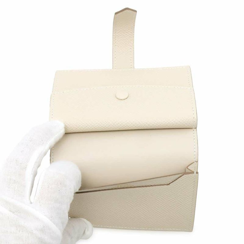 エルメス カードケース ベアン ミニ クレ/ゴールド金具 エプソン W刻印 HERMES 名刺入れ