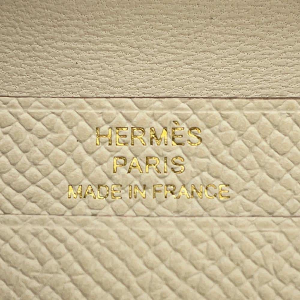 エルメス カードケース ベアン ミニ クレ/ゴールド金具 エプソン W刻印 HERMES 名刺入れ