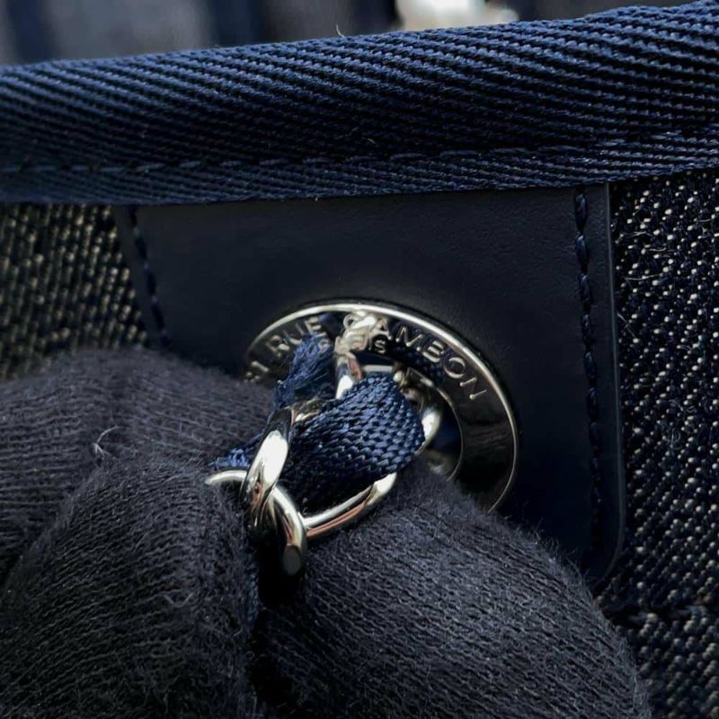 シャネル トートバッグ ドーヴィル ミディアム キャンバス スパンコール A67001 CHANEL チェーントート