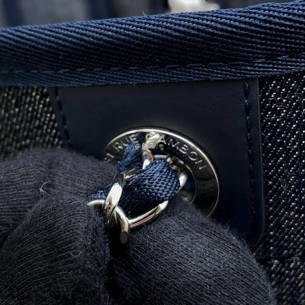 シャネル トートバッグ ドーヴィル ミディアム キャンバス スパンコール A67001 CHANEL チェーントート