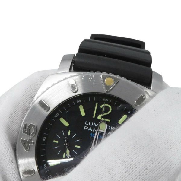 パネライ ルミノール サブマーシブル クロノグラフ 世界限定1000本 PAM00187 PANERAI 腕時計 メンズ 黒文字盤