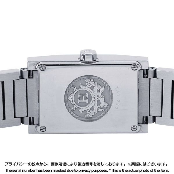 エルメス タンデム TA1.230 タンデム ダイヤベゼル HERMES 腕時計 シルバー文字盤 クォーツ