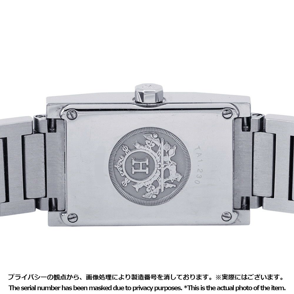 エルメス タンデム TA1.230 タンデム ダイヤベゼル HERMES 腕時計 シルバー文字盤 クォーツ