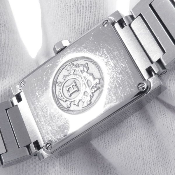 エルメス タンデム TA1.230 タンデム ダイヤベゼル HERMES 腕時計 シルバー文字盤 クォーツ