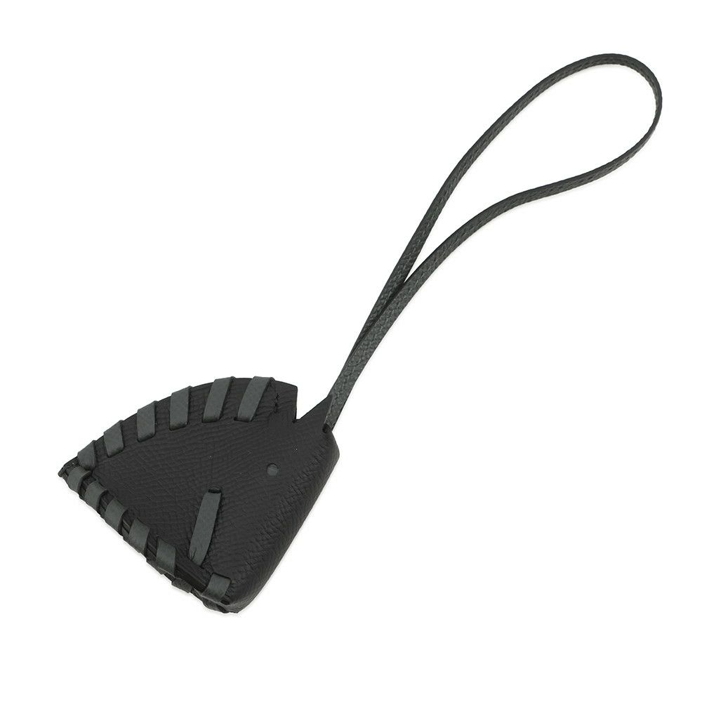 エルメス バッグチャーム シュバル トレッセ ブラック エプソン K刻印 HERMES チャーム 黒