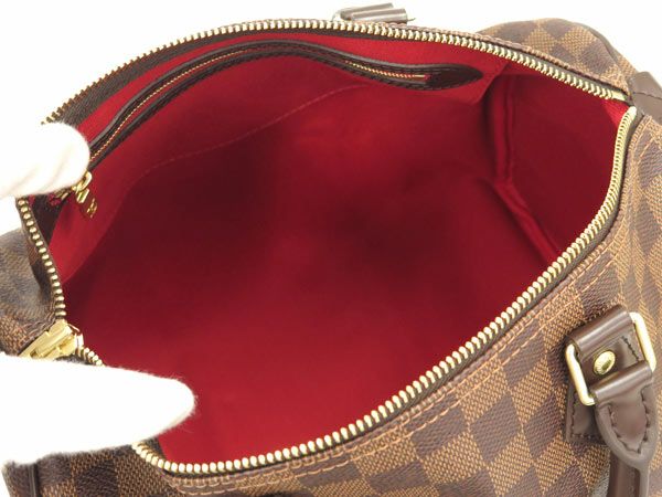 ルイヴィトン ハンドバッグ ダミエ・エベヌ スピーディ 30 N41364 LOUIS VUITTON 赤