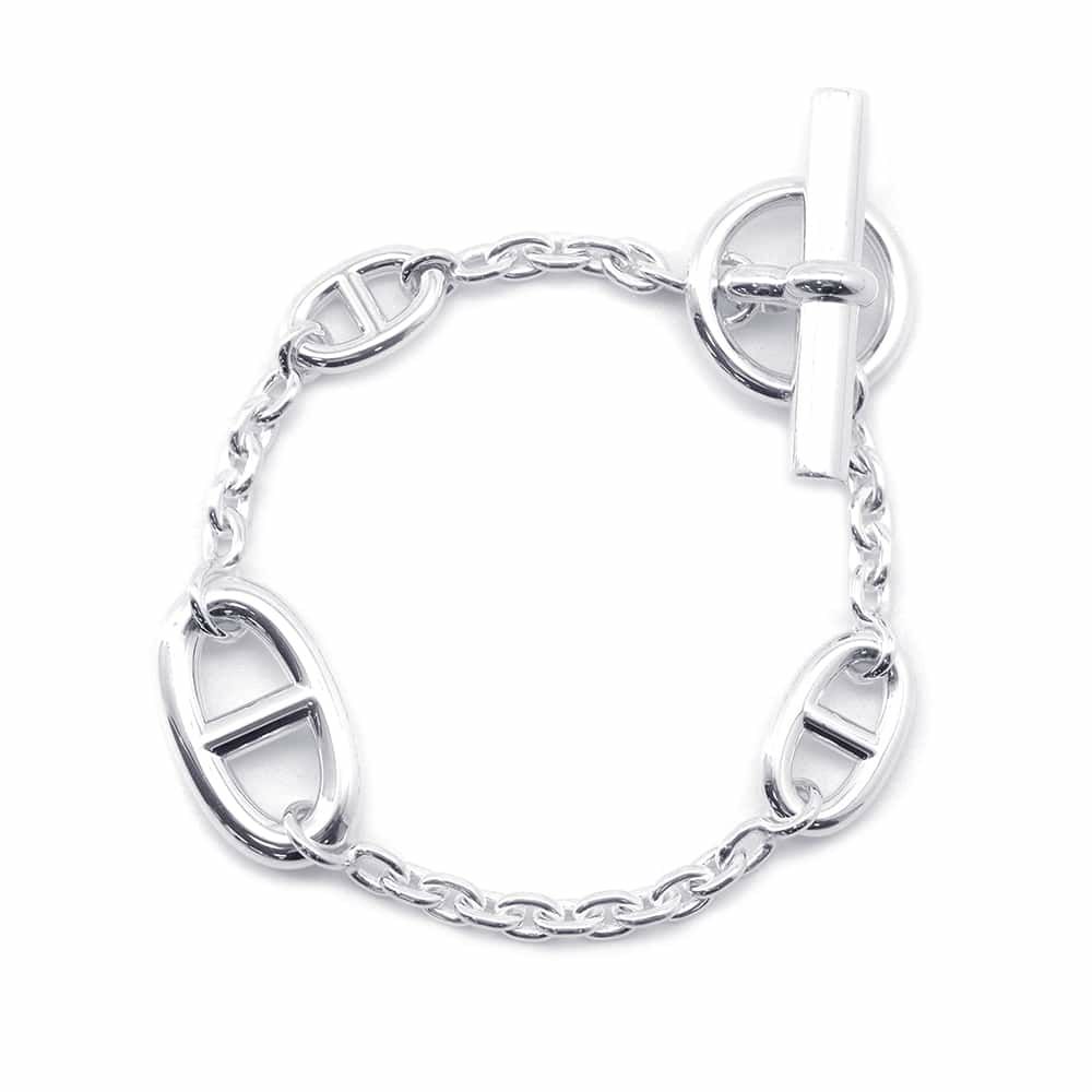 エルメス ブレスレット シェーヌダンクル ファランドール SV925シルバー サイズST HERMES ジュエリー