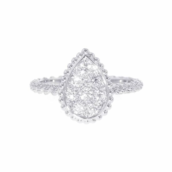 ブシュロン リング セルパンボエム リング スモール ダイヤモンド 8P 計0.32ct K18WGホワイトゴールド サイズ51 指輪 ジュエリー
