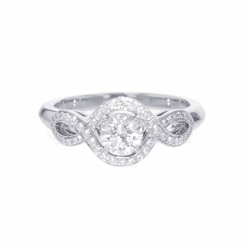 ハリーウィンストン リング リリークラスター・エンゲージメントリング ダイヤ 0.50ct Pt950プラチナ サイズ約11号 GIA鑑定書付き