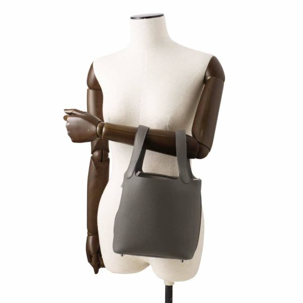 エルメス ハンドバッグ ピコタンロックPM グラファイト/シルバー金具 トリヨンモーリス U刻印