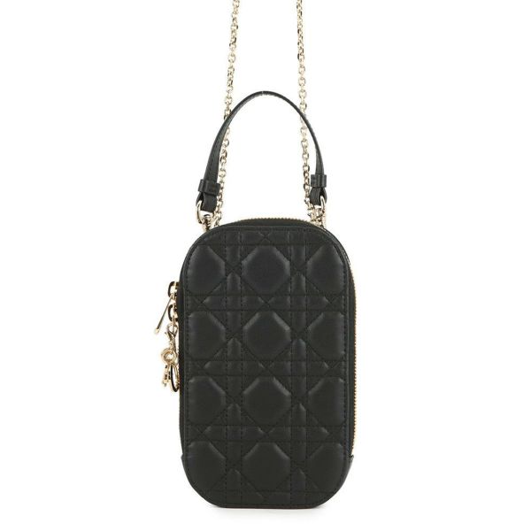 クリスチャン・ディオール スマホケース レディディオール Call'in Dior フォンホルダー カナージュ S0872ONMJ Christian Dior 黒