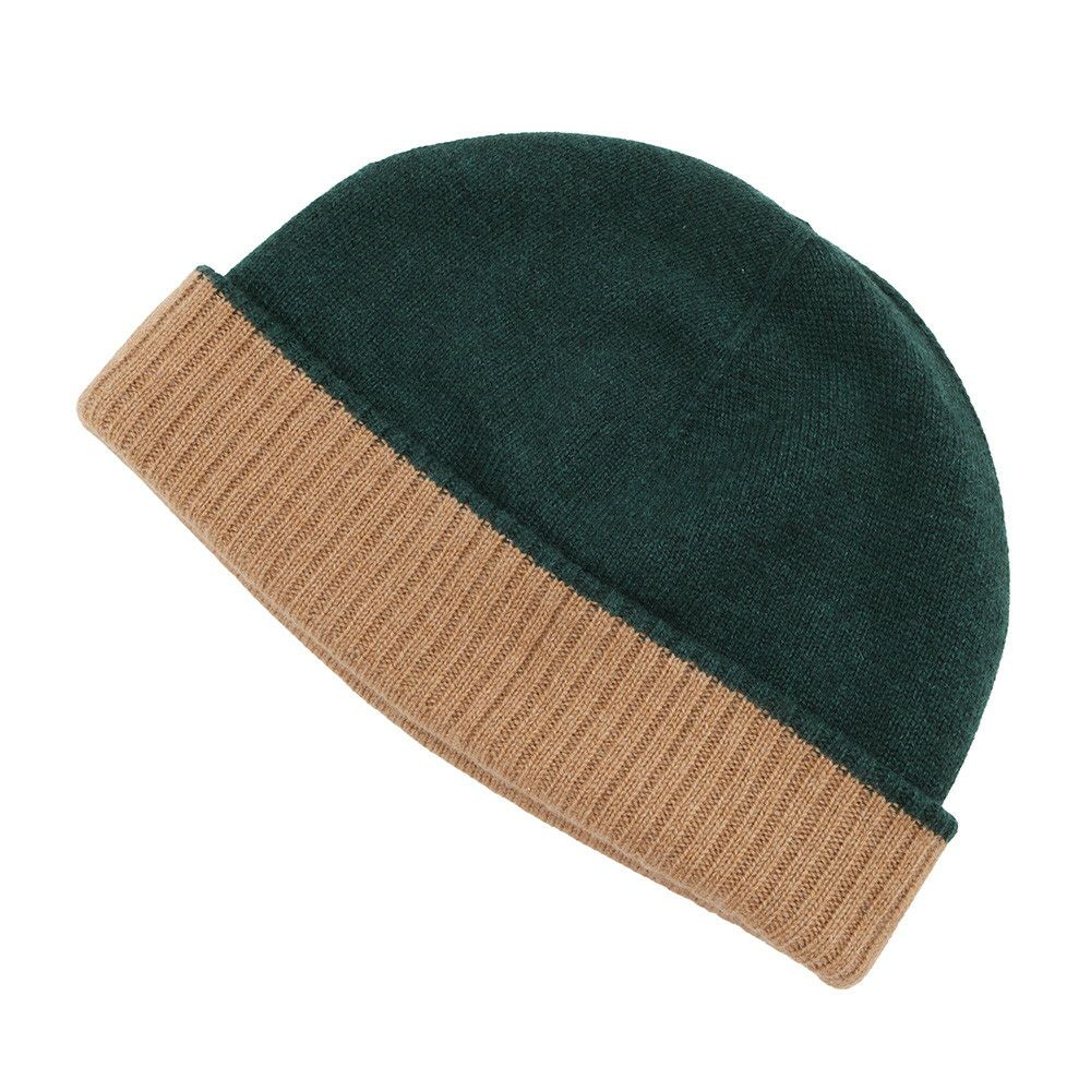 エルメス ニット帽 ヒューゴ バイカラー カシミヤ サイズLHERMES 帽子 メンズ リバーシブル