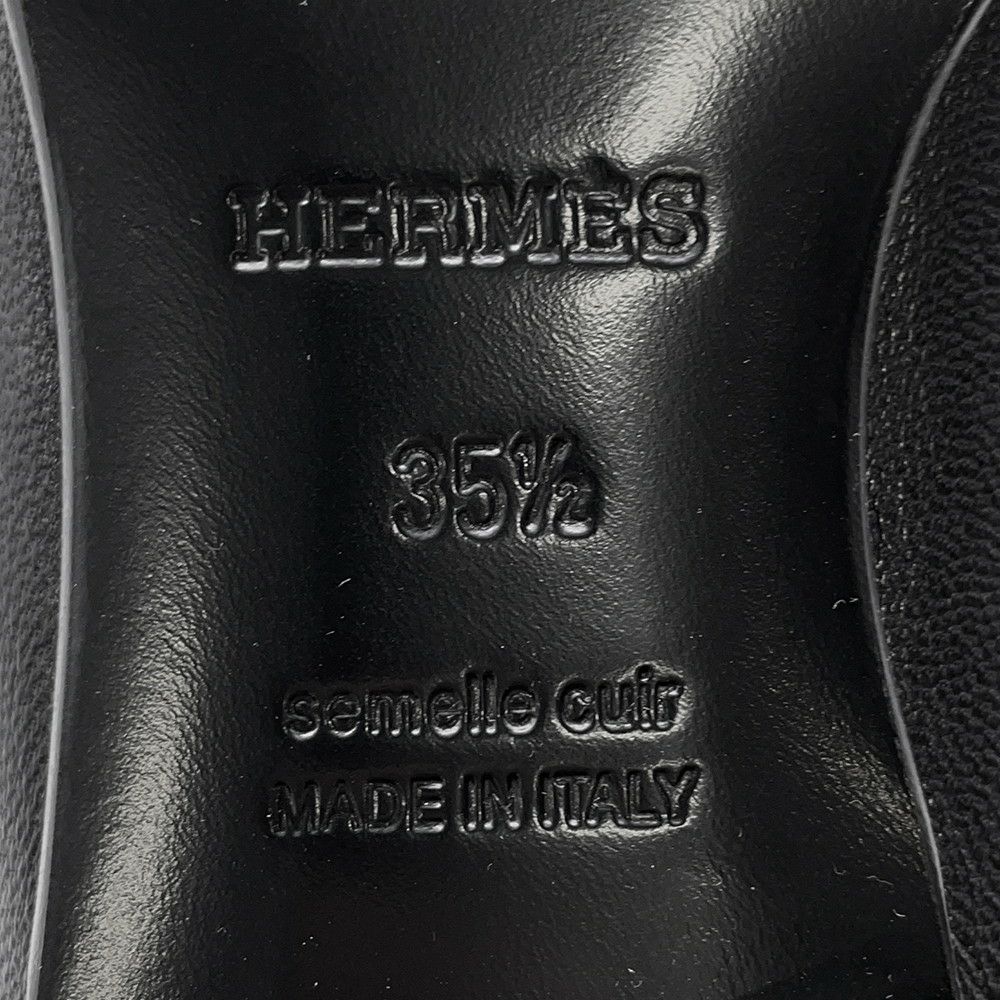エルメス モカシン ロワイヤル レザー レディースサイズ35 1/2 HERMES 靴 黒