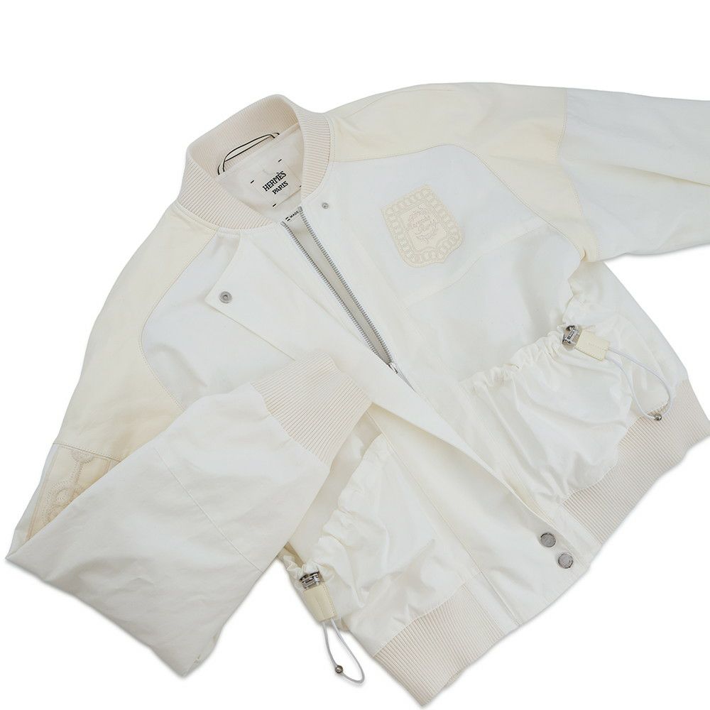 エルメス ジャケット Cliquetis ボンバージャケット コットン レディースサイズ38 HERMES アウター
