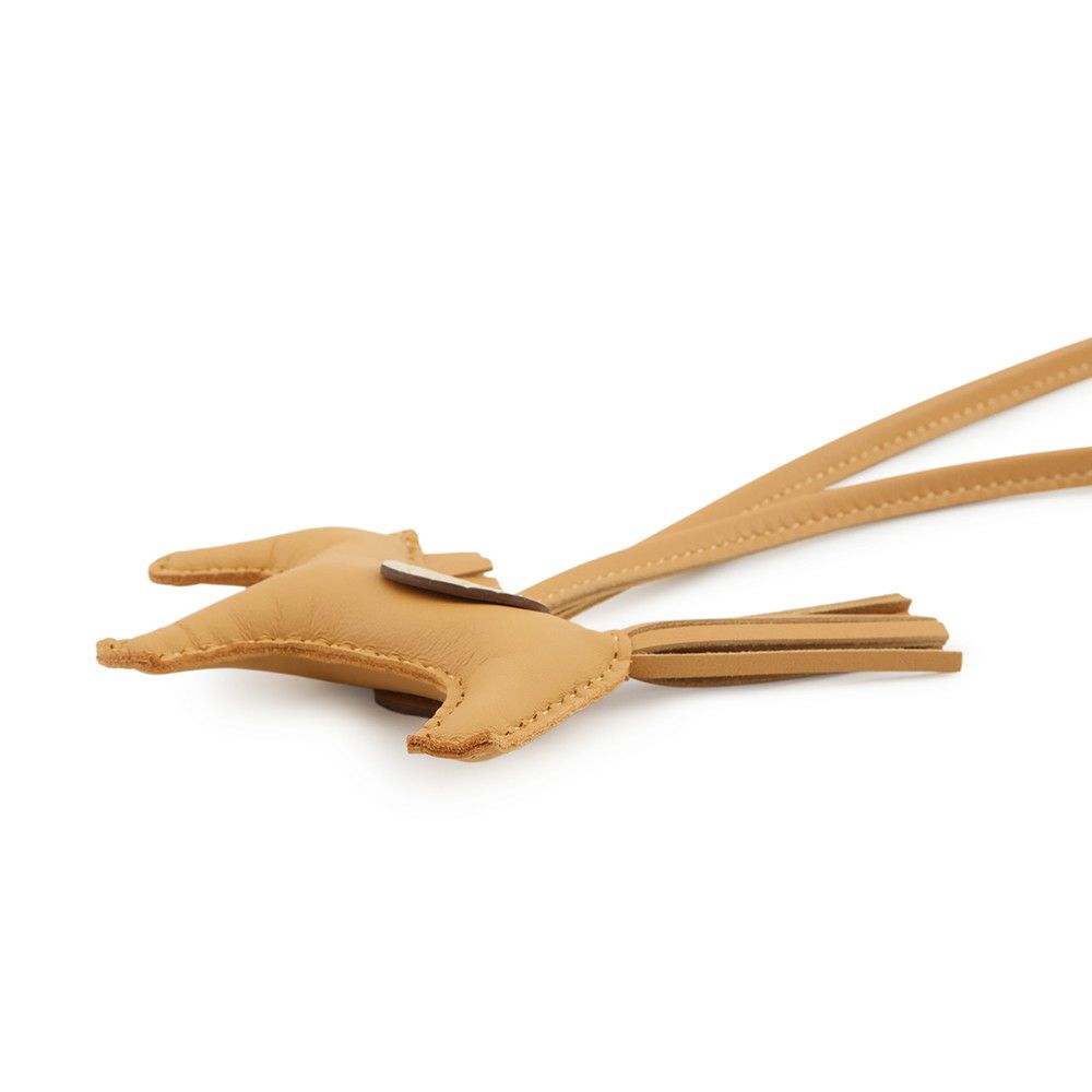 エルメス バッグチャーム ロデオ PM タッチ パイユ/ヴァニラ ラムスキン/アリゲーターマット K刻印