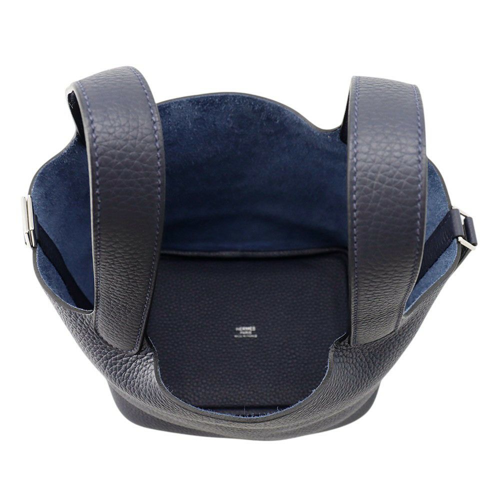 エルメス ハンドバッグ ピコタンロックPM ブルーニュイ/シルバー金具 トリヨンクレマンス K刻印