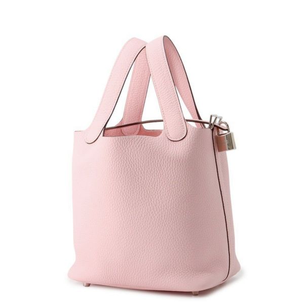 エルメス ハンドバッグ ピコタンロックPM ローズサクラ/シルバー金具 トリヨンクレマンス K刻印