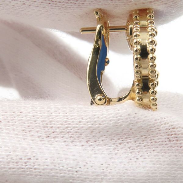 ヴァンクリーフ&アーペル ピアス ヴィンテージ アルハンブラ イヤリング ブルーアゲート K18YGイエローゴールド VCARP9SZ00