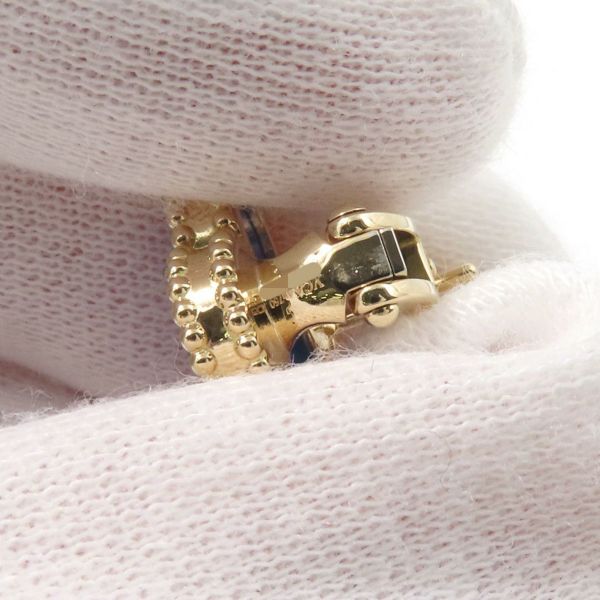 ヴァンクリーフ&アーペル ピアス ヴィンテージ アルハンブラ イヤリング ブルーアゲート K18YGイエローゴールド VCARP9SZ00