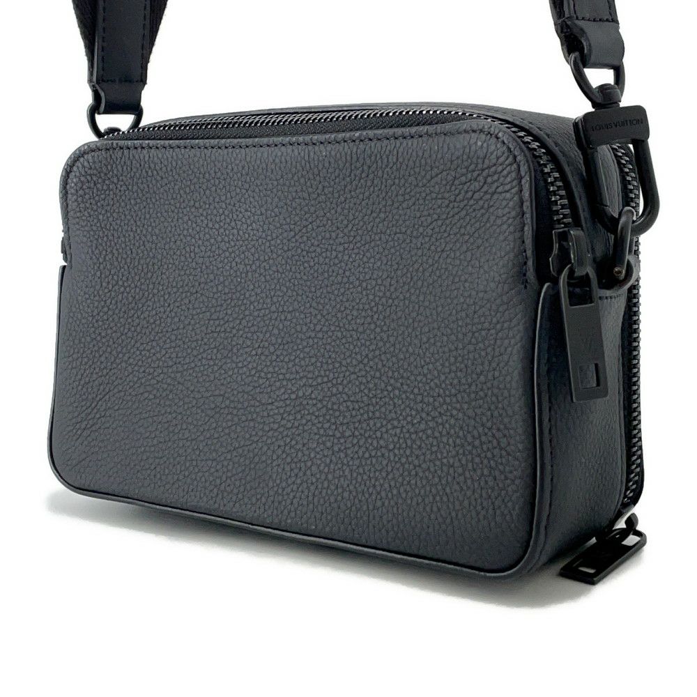 ルイヴィトン ショルダーバッグ グレインカーフレザー/LV アエログラム アルファ・ウェアラブル ウォレット M59161 財布 ブラック 黒