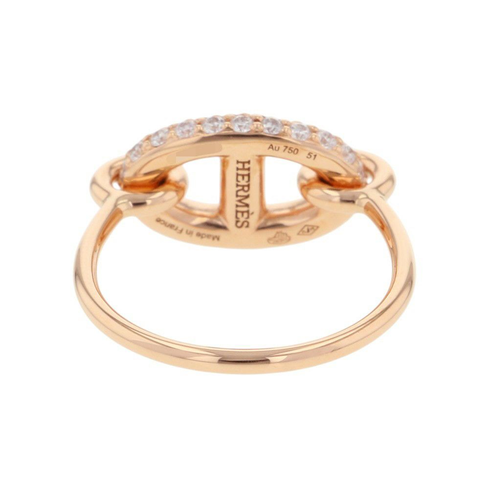 エルメス リング ファランドール リング ダイヤモンド 48P 計0.45ct K18PGピンクゴールド リングサイズ51 HERMES Farandole ring