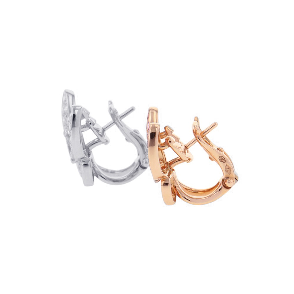 ヴァンクリ ピアス ドゥ パピヨン ピンクサファイア 34P 計0.88ct/ダイヤ 36P 計0.99ct K18WG/K18PG VCARO3M600