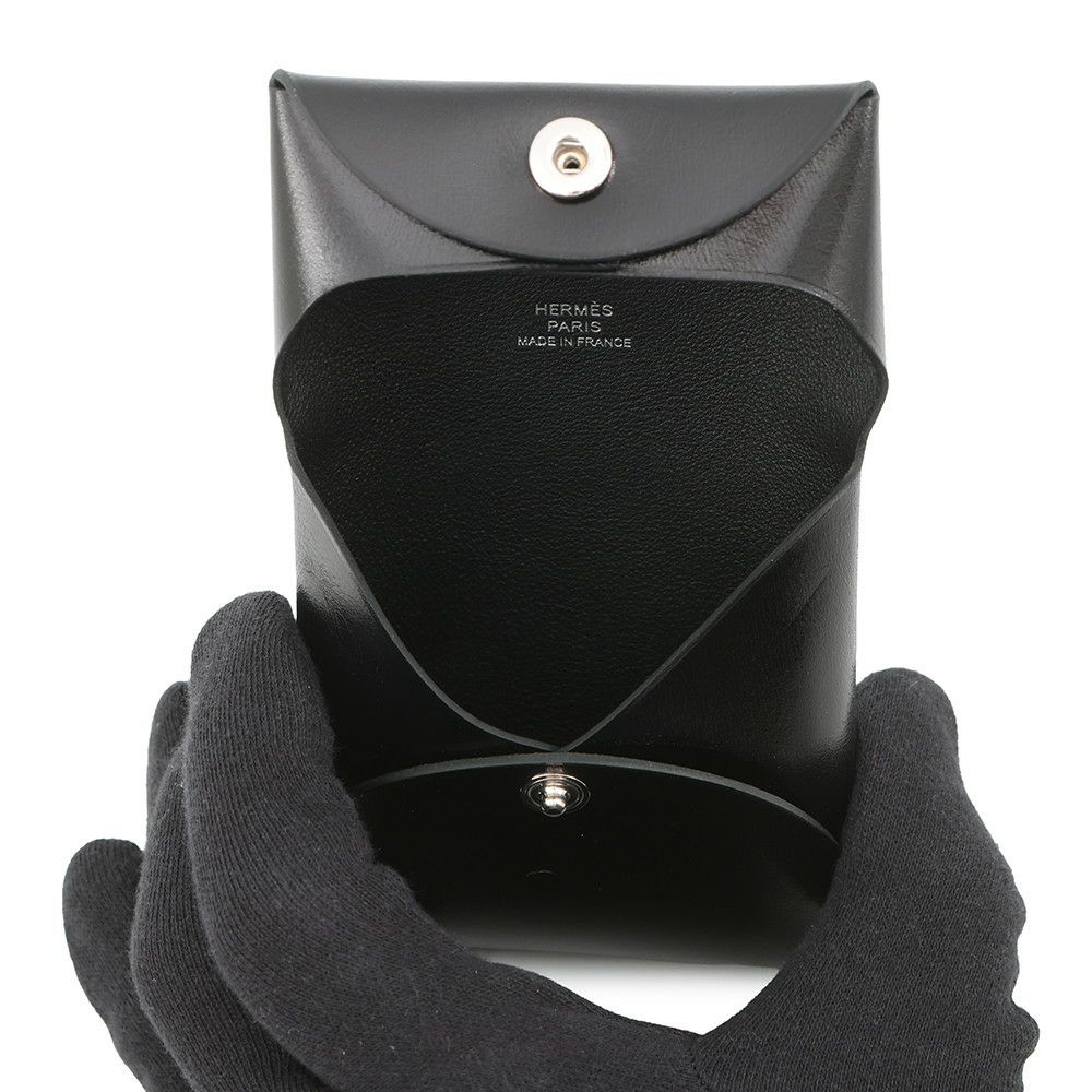 エルメス コインケース バスティア ブラック ボックスカーフ B刻印 財布 黒
