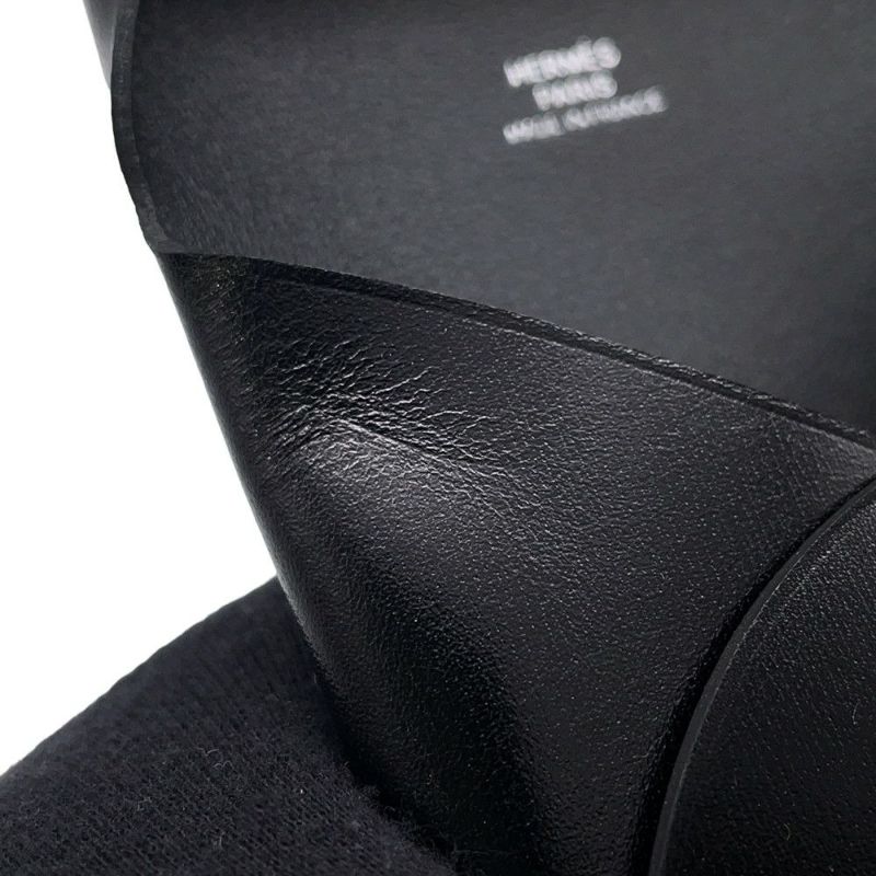 エルメス コインケース バスティア ブラック ボックスカーフ B刻印 財布 黒