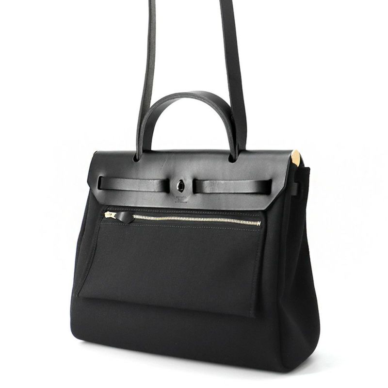 エルメス エールバッグジップPM ルトゥルネ ブラック/ゴールド金具 トワルミリタリー / ヴァッシュハンター Z刻印 黒