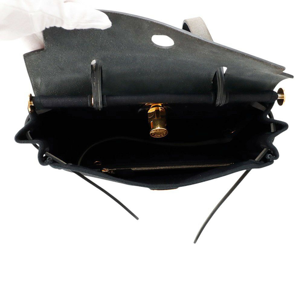 エルメス エールバッグジップPM ルトゥルネ ブラック/ゴールド金具 トワルミリタリー / ヴァッシュハンター Z刻印 黒