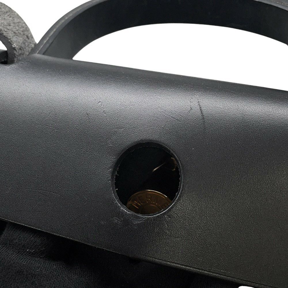 エルメス エールバッグジップPM ルトゥルネ ブラック/ゴールド金具 トワルミリタリー / ヴァッシュハンター Z刻印 黒
