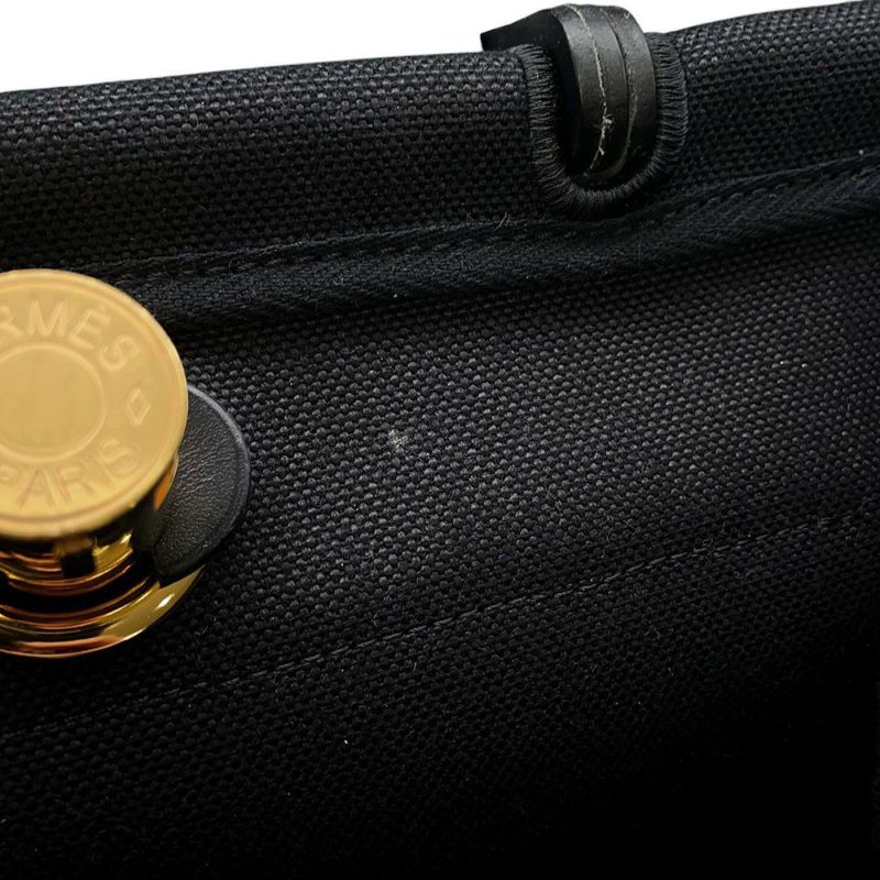 エルメス エールバッグジップPM ルトゥルネ ブラック/ゴールド金具 トワルミリタリー / ヴァッシュハンター Z刻印 黒