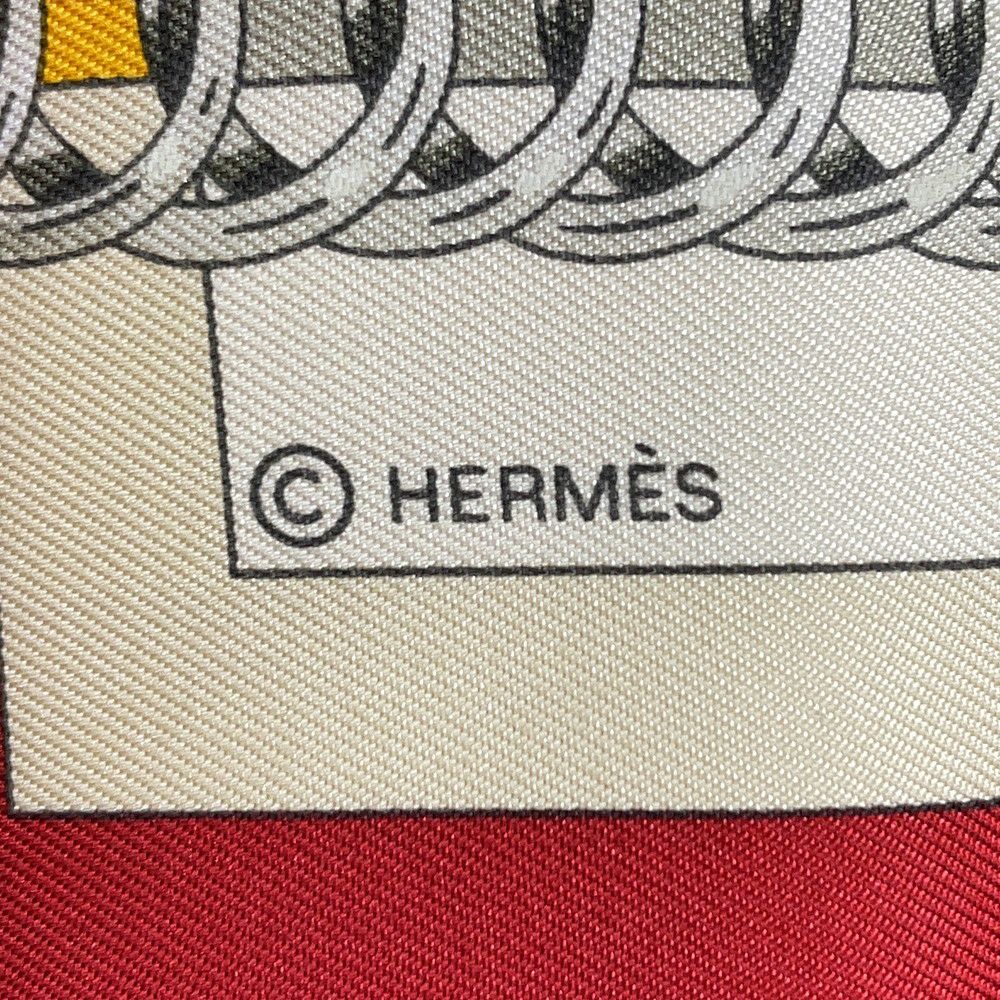 エルメス スカーフ カレ90 弓形連結 ATTELAGE EN ARBALETE HERMES シルク