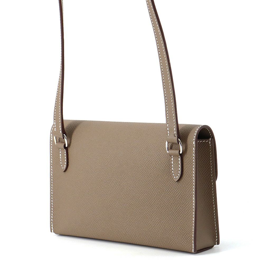 エルメス ショルダーウォレット ナップ トゥーゴー エトゥープ/シルバー金具 エプソン W刻印 財布