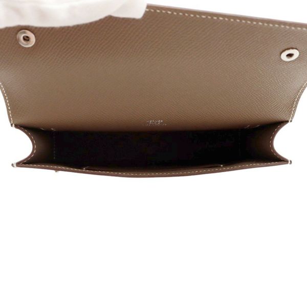 エルメス ショルダーウォレット ナップ トゥーゴー エトゥープ/シルバー金具 エプソン W刻印 財布