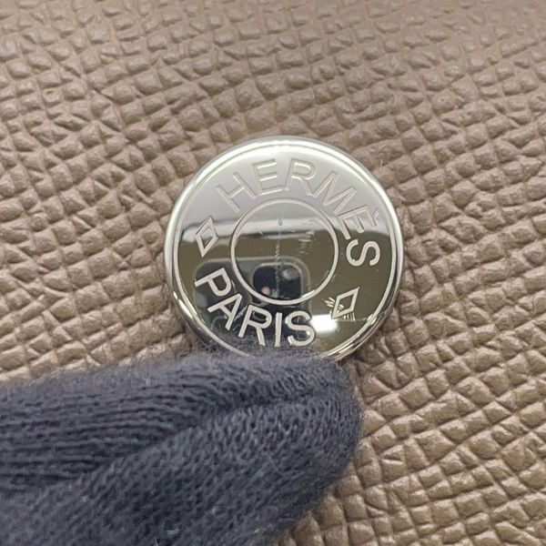 エルメス ショルダーウォレット ナップ トゥーゴー エトゥープ/シルバー金具 エプソン W刻印 財布