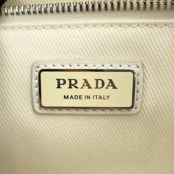 プラダ トートバッグ エンボスロゴ ドリル ショッピングバッグ 2VG081 PRADA 2way 白