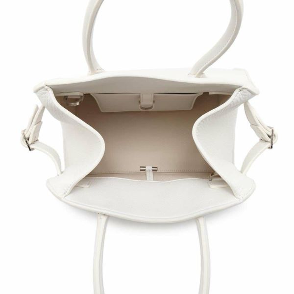 ザ ロウ ハンドバッグ ソフトマルゴー10 カーフレザー W1190 THE ROW 2wayショルダーバッグ 白