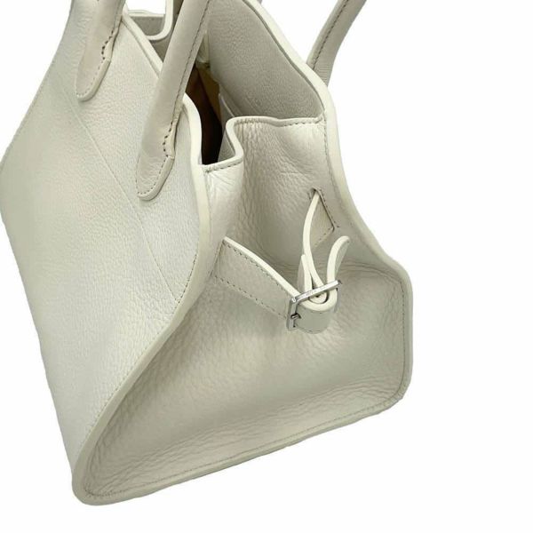ザ ロウ ハンドバッグ ソフトマルゴー10 カーフレザー W1190 THE ROW 2wayショルダーバッグ 白