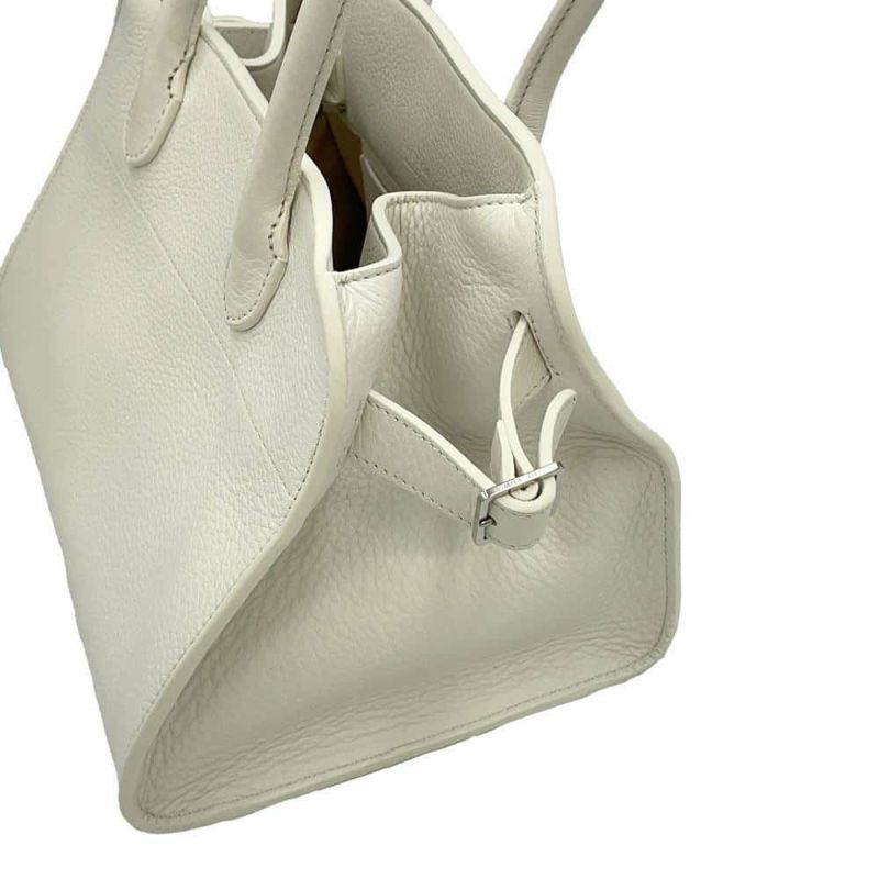 ザ ロウ ハンドバッグ ソフトマルゴー10 カーフレザー W1190 THE ROW 2wayショルダーバッグ 白