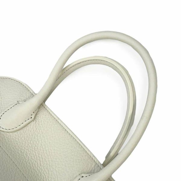 ザ ロウ ハンドバッグ ソフトマルゴー10 カーフレザー W1190 THE ROW 2wayショルダーバッグ 白