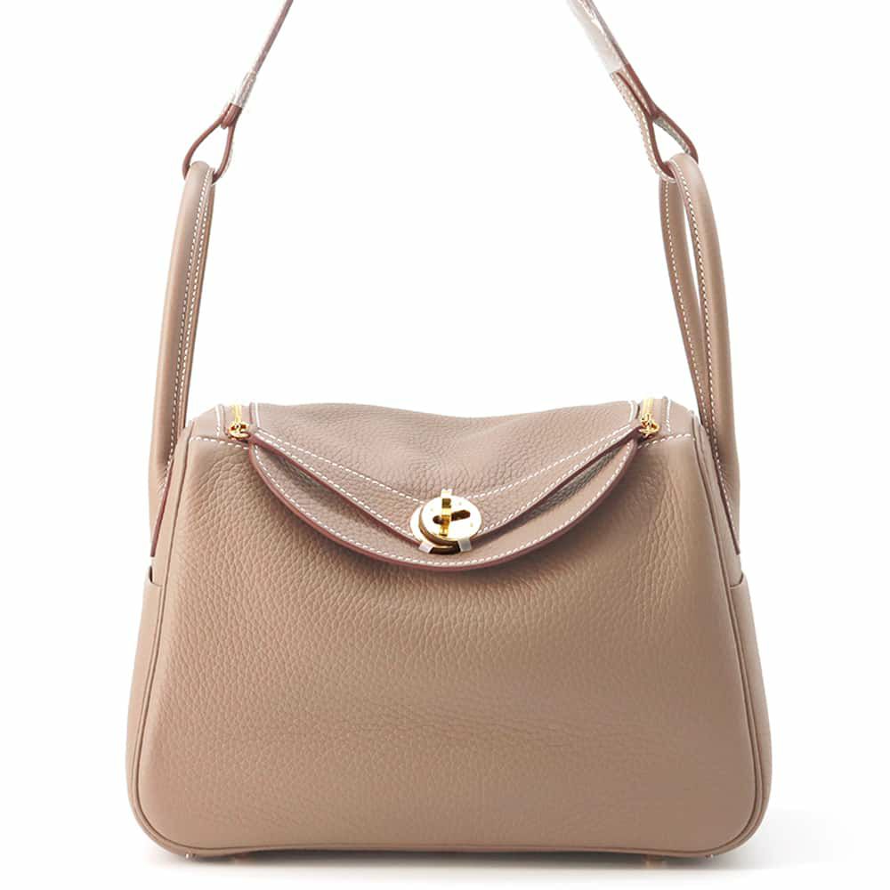 エルメス ハンドバッグ リンディ 26 エトゥープ/ゴールド金具 トリヨンクレマンス W刻印