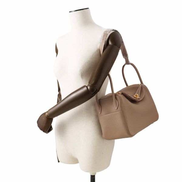 エルメス ハンドバッグ リンディ 26 エトゥープ/ゴールド金具 トリヨンクレマンス W刻印