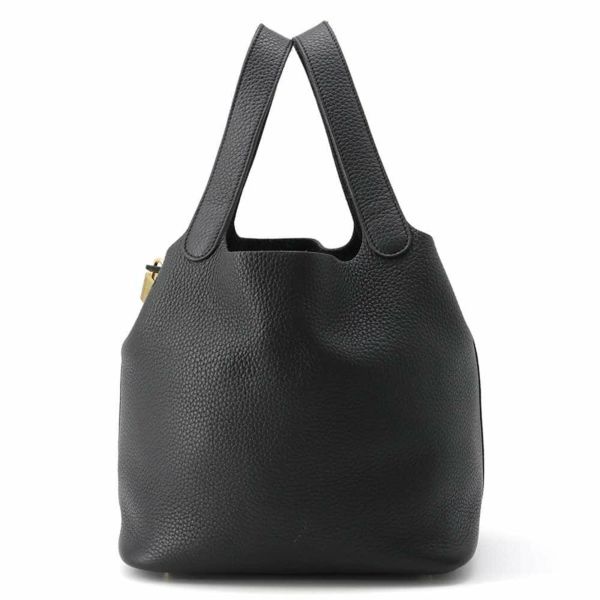 エルメス ハンドバッグ ピコタンロックMM ブラック/ゴールド金具 トリヨンクレマンス W刻印