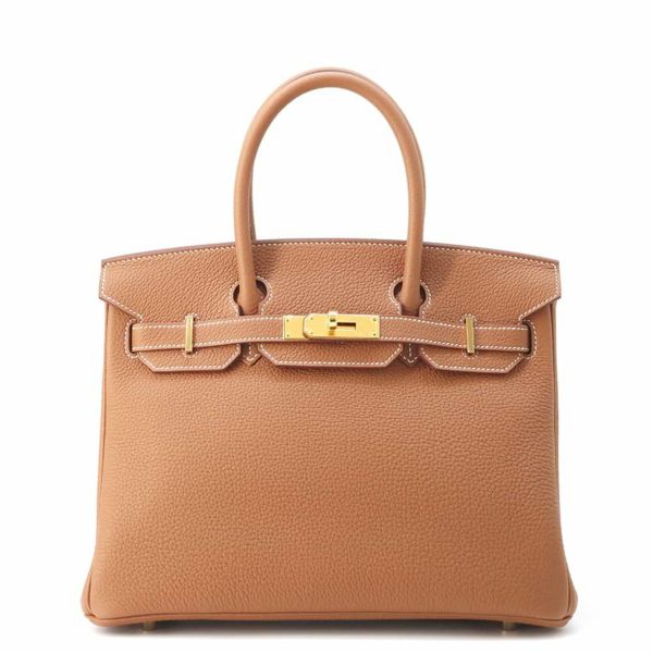 エルメス バーキン30 ゴールド/ゴールド金具 トゴ W刻印 HERMES Birkin ハンドバッグ