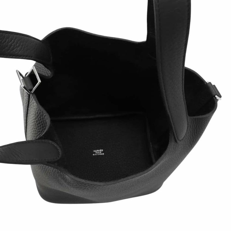 エルメス ハンドバッグ ピコタンロックPM ブラック/シルバー金具 トリヨンクレマンス W刻印 黒