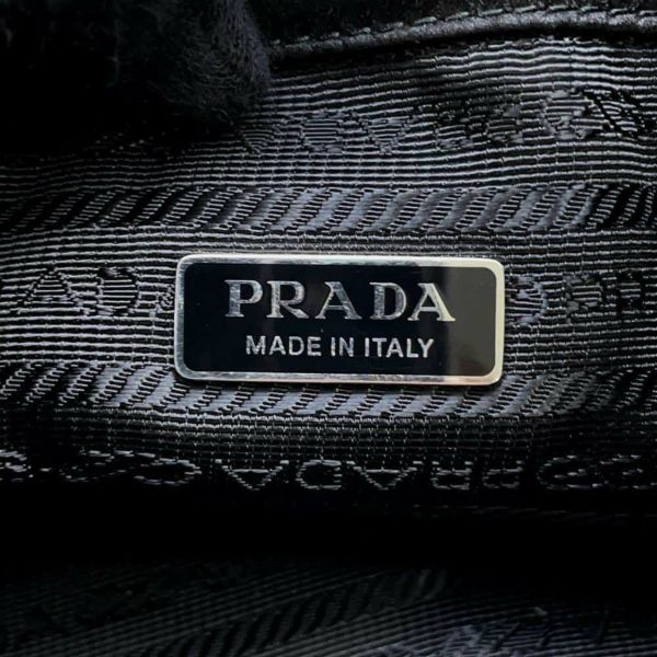 プラダ ハンドバッグ クリスタル サテン ミニバッグ 1BE067 2AW PRADA 2wayショルダーバッグ 黒