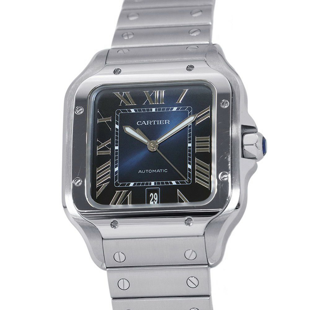 カルティエ サントス ドゥ カルティエ LM WSSA0030 Cartier 腕時計 ブルー文字盤