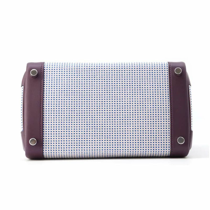 エルメス バーキン25 カシス/シルバー金具 トワルキャドリーユ/スイフト B刻印 HERMES Birkin ハンドバッグ