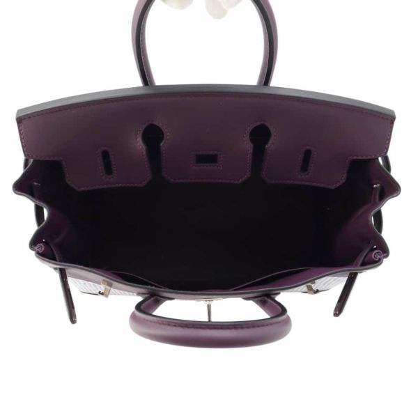 エルメス バーキン25 カシス/シルバー金具 トワルキャドリーユ/スイフト B刻印 HERMES Birkin ハンドバッグ